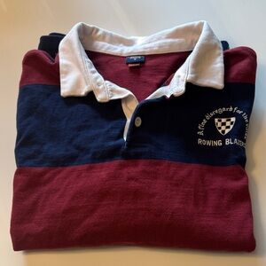 Rowing Blazers Navy and Burgundy Rugby Polo Size Large L